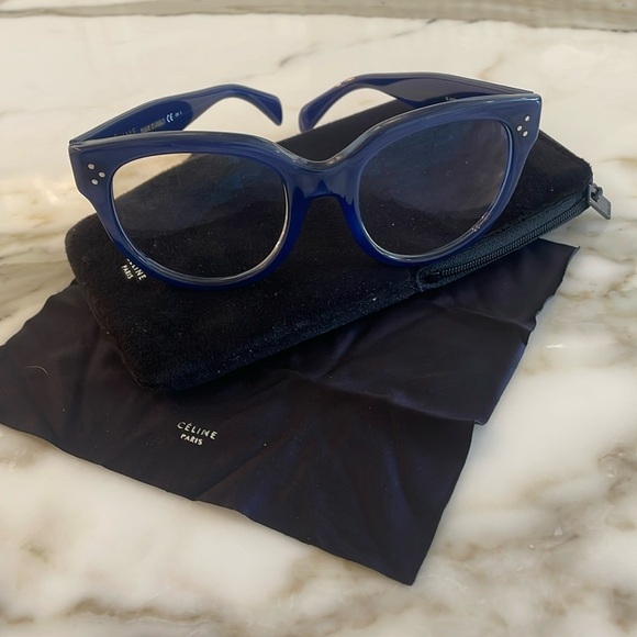 ⭐️Celine Translucent Blue Frames Glasses—Frame Only—GORGEOUS! Italy—Like New! - Picture 1 of 8